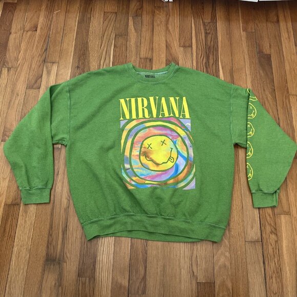 Nirvana Other - Nirvana Nevermind Smiley Over-dye Grunge Crewneck S/M